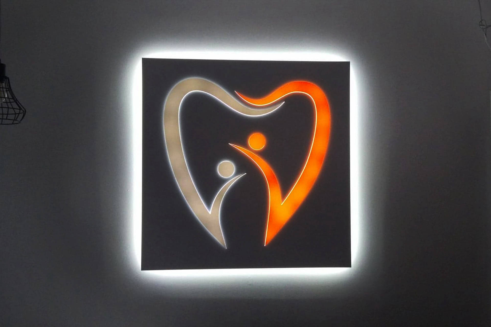 Logo 3d podświetlane