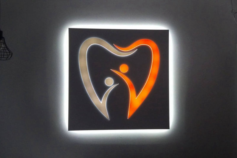 Logo 3d podświetlane
